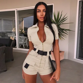 Hot Sale 2019 Autumn Jumpsuit Sexy Elegant Zipper Women Patchwork Pocket Sashes O Neck Night Club Body con Jumpsuit Wholesale
Hot Sale 2019 Autumn Jumpsuit Sexy Elegant Zipper Women Patchwork Pocket Sashes O Neck Night Club Body con Jumpsuit Wholesale