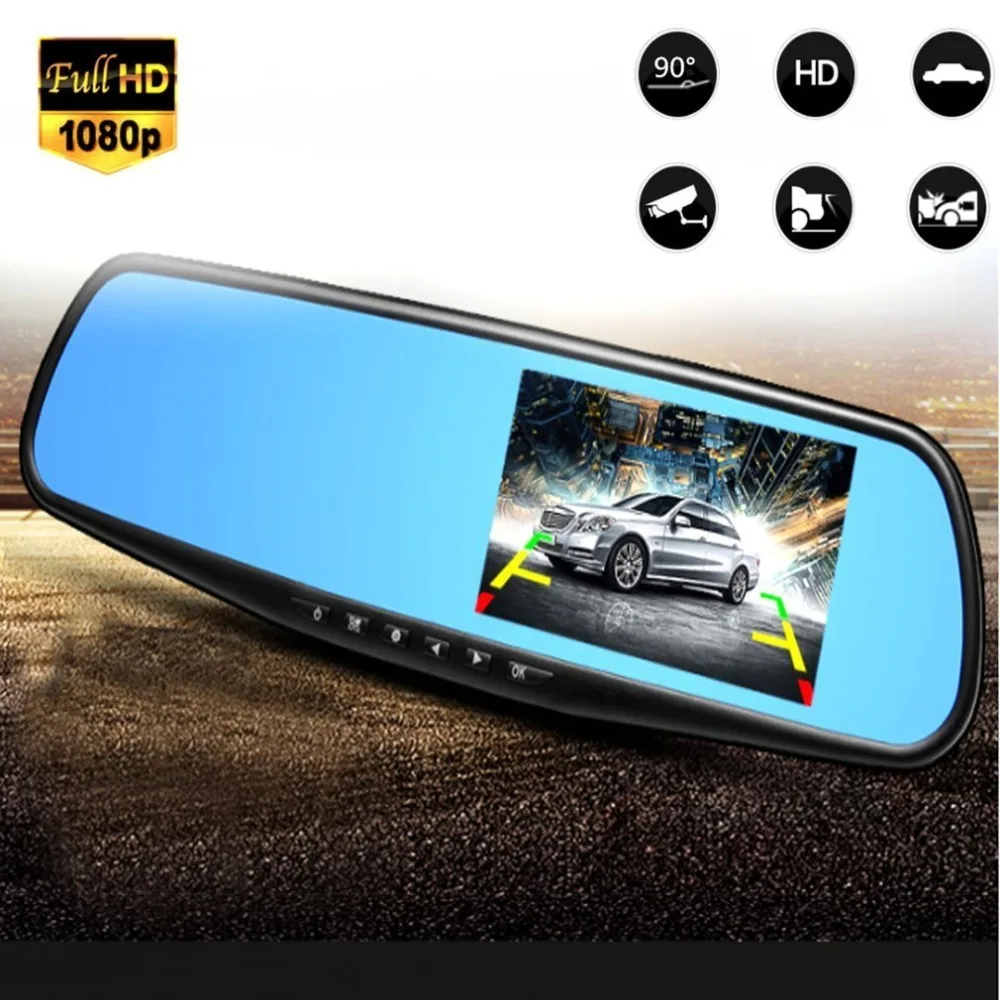1080P Full HD Rearview Mirror Night Vision Car DVR Dash Cam 90 Degrees View Angel Car Video Recorder Automobile Accessories
1080P Full HD Rearview Mirror Night Vision Car DVR Dash Cam 90 Degrees View Angel Car Video Recorder Automobile Accessories