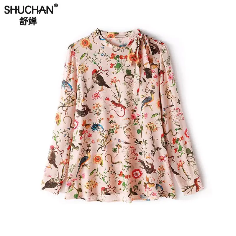 Shuchan Prairie Chic Summer Shirts And Blouses With Long Sleeve Bow Tie Print Floral 2019 Women's Fashion ladies tops R10134
Shuchan Prairie Chic Summer Shirts And Blouses With Long Sleeve Bow Tie Print Floral 2019 Women's Fashion ladies tops R10134