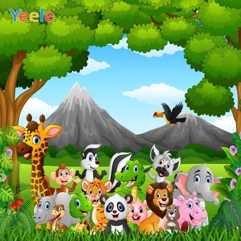 Yeele Children Birthday Party Photography Backdrops Cartoon Animals Safari Jungle Kids Photographic Backgrounds For Photo Studio
Yeele Children Birthday Party Photography Backdrops Cartoon Animals Safari Jungle Kids Photographic Backgrounds For Photo Studio