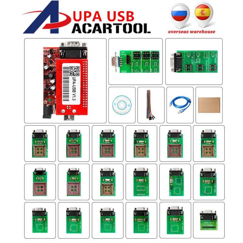 ECU Tool With Full Adapter UPA 2018 New Arrival UPA Usb Programmer Auto Diagnostic-tool UPA-USB UPA USB V1.3
ECU Tool With Full Adapter UPA 2018 New Arrival UPA Usb Programmer Auto Diagnostic-tool UPA-USB UPA USB V1.3