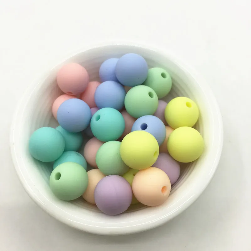 15mm 50pcs/lot Silicone Loose Beads Safe Teether Round Baby Teething Beads DIY Chewable Colorful Teething For Infant
15mm 50pcs/lot Silicone Loose Beads Safe Teether Round Baby Teething Beads DIY Chewable Colorful Teething For Infant