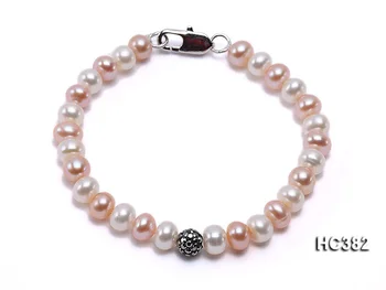 Unique Pearls jewellery Store 18cm 6-7mm White Pink Purple Color Freshwater Pearl Bracelet 925 Silver Clasp
Unique Pearls jewellery Store 18cm 6-7mm White Pink Purple Color Freshwater Pearl Bracelet 925 Silver Clasp