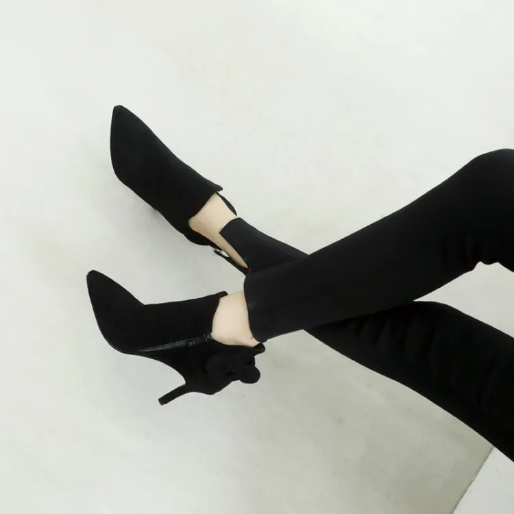 Big Size 9 10 11 12 boots women shoes ankle boots for women ladies boots Side zip bow with tapered tip
Big Size 9 10 11 12 boots women shoes ankle boots for women ladies boots Side zip bow with tapered tip