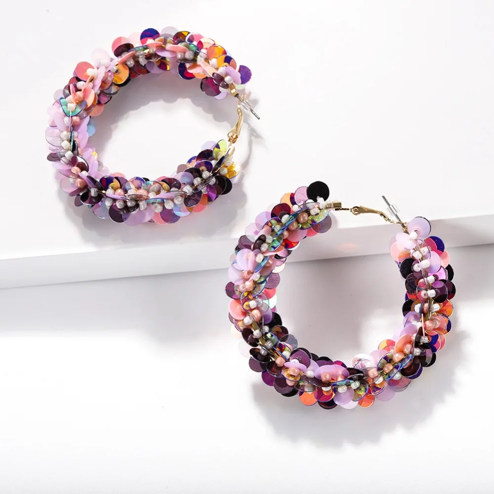 Best lady Fashion Handmade Beaded Hoop Earrings for Women Bohemian Wedding Jewelry Resin Hanging Statement Earrings Punk Jewelry
Best lady Fashion Handmade Beaded Hoop Earrings for Women Bohemian Wedding Jewelry Resin Hanging Statement Earrings Punk Jewelry