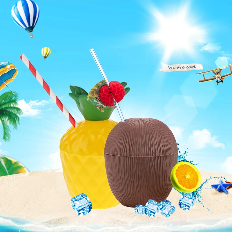 Beach Style Bottle OH Pineapple Cup Coconut Cups Plastic Fruit Shape Beach Decorate Beautiful Made of Food Grade Material
Beach Style Bottle OH Pineapple Cup Coconut Cups Plastic Fruit Shape Beach Decorate Beautiful Made of Food Grade Material