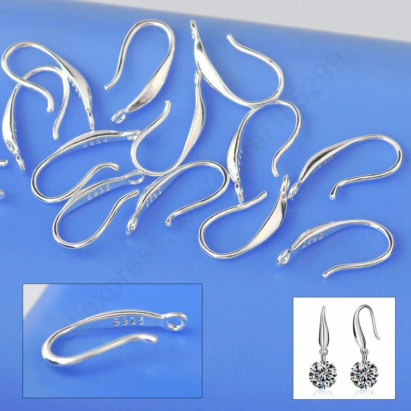 Wholesale 50PCS Jewelry Findings Genuine Solid 925 Sterling Silver Earring Smooth Hook Ear Wires For Design DIY
Wholesale 50PCS Jewelry Findings Genuine Solid 925 Sterling Silver Earring Smooth Hook Ear Wires For Design DIY