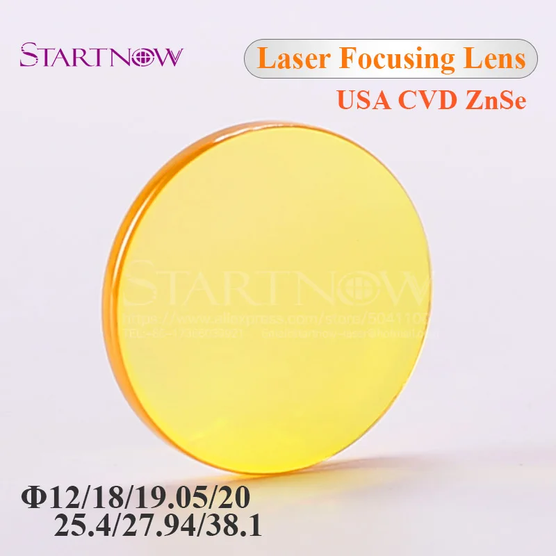Startnow CO2 Laser Focusing Lens USA CVD ZnSe Dia 12 18 19.05mm 20 FL 38.1 50.8 63.5 76.2 101.6 For Laser Cutting Machine Parts
Startnow CO2 Laser Focusing Lens USA CVD ZnSe Dia 12 18 19.05mm 20 FL 38.1 50.8 63.5 76.2 101.6 For Laser Cutting Machine Parts