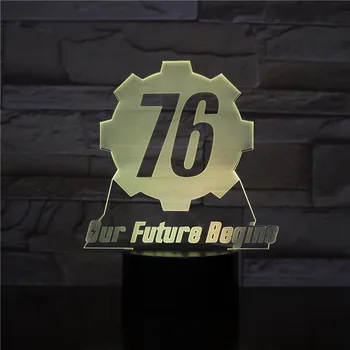 Fallout 76 our future begins USB 3D LED Night Light Boys Child Kids Baby Gifts decorative lights Game Table Lamp
Fallout 76 our future begins USB 3D LED Night Light Boys Child Kids Baby Gifts decorative lights Game Table Lamp