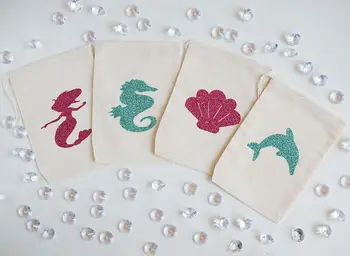 glitter under the sea Mermaid wedding birthday thank you welcome favor Muslin bags baby shower baptism party goodie pouches
glitter under the sea Mermaid wedding birthday thank you welcome favor Muslin bags baby shower baptism party goodie pouches