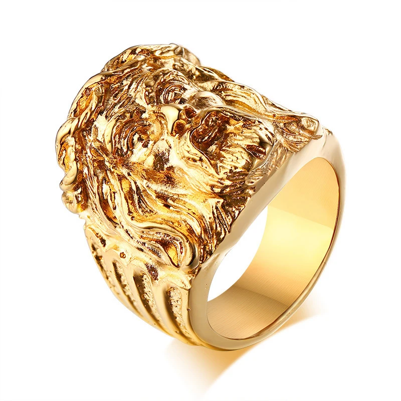 2019 SIZZZ Punk style Stainless steel Jesus avatar Ring High quality Gold color Party rings for wen Hip hop jewelry Gifts
2019 SIZZZ Punk style Stainless steel Jesus avatar Ring High quality Gold color Party rings for wen Hip hop jewelry Gifts
