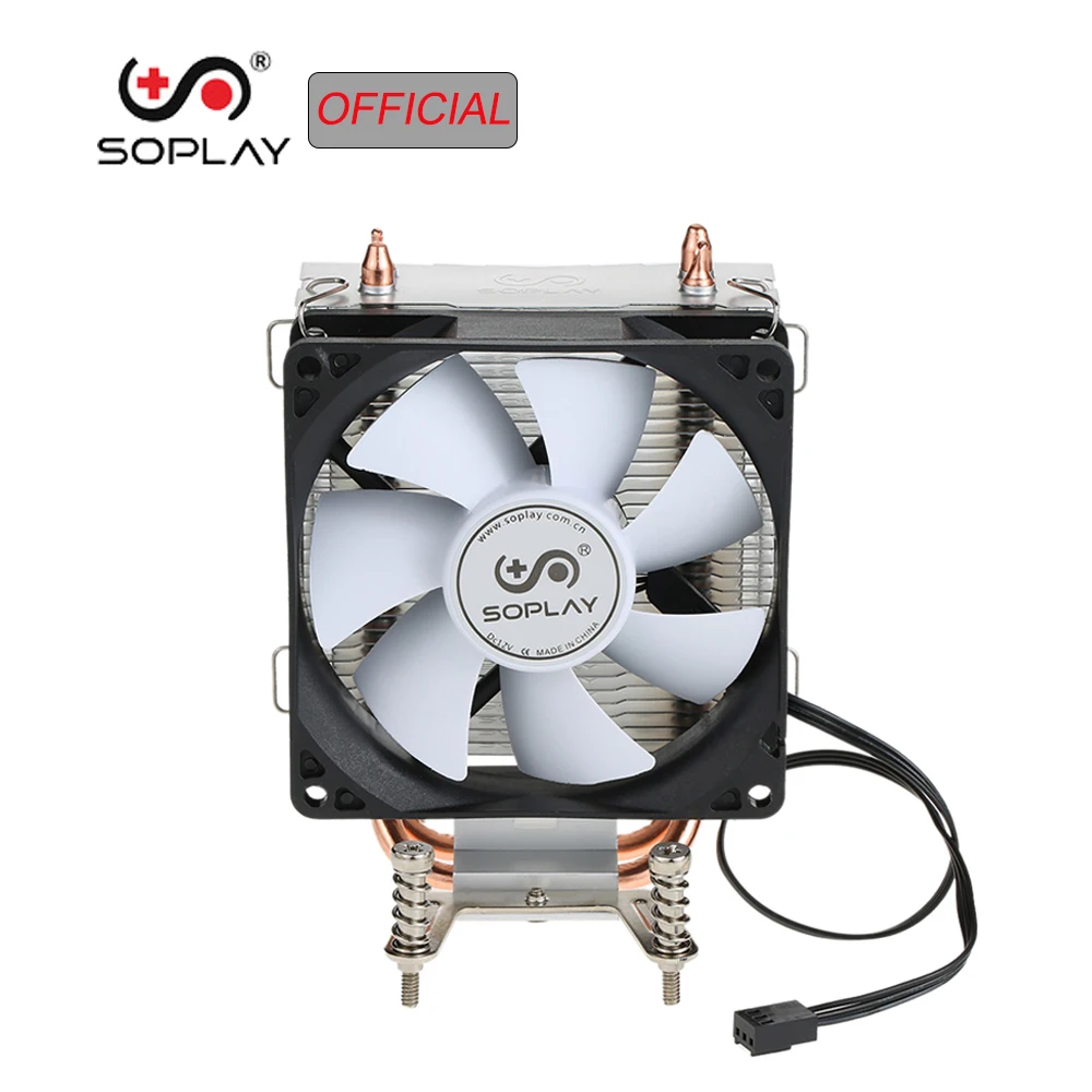 SOPLAY CPU Cooler 2 Heatpipes 3pin CPU Fan PC Computer for Intel LGA 1150 1151 1155 1156 CPU Cooling Radiator Fan
SOPLAY CPU Cooler 2 Heatpipes 3pin CPU Fan PC Computer for Intel LGA 1150 1151 1155 1156 CPU Cooling Radiator Fan
