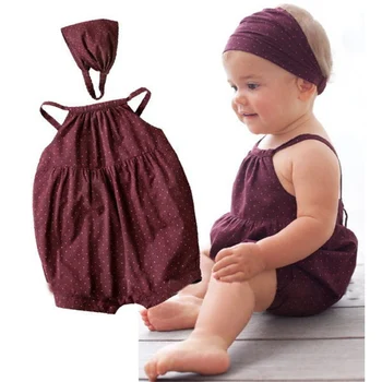 Cute Burgundy Baby Girl Romper + Headbands 2 Piece Set Bebe Jumpsuit Infantil Overall Newborn Infant Clothes Children Clothing
Cute Burgundy Baby Girl Romper + Headbands 2 Piece Set Bebe Jumpsuit Infantil Overall Newborn Infant Clothes Children Clothing