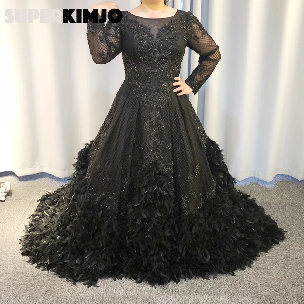 real black prom dresses 2019 feather beaded crew neckline lace appliques long sleeve a line evening dresses beaded evening gowns
real black prom dresses 2019 feather beaded crew neckline lace appliques long sleeve a line evening dresses beaded evening gowns