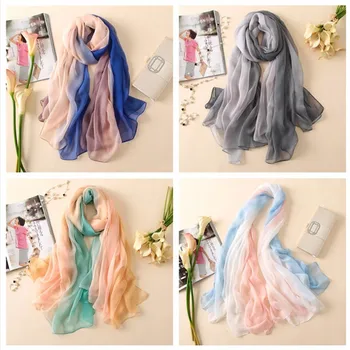 170x145cm Unique Womens Gradient Scarves Soft UV Protection Chiffon Silk Shawl
170x145cm Unique Womens Gradient Scarves Soft UV Protection Chiffon Silk Shawl