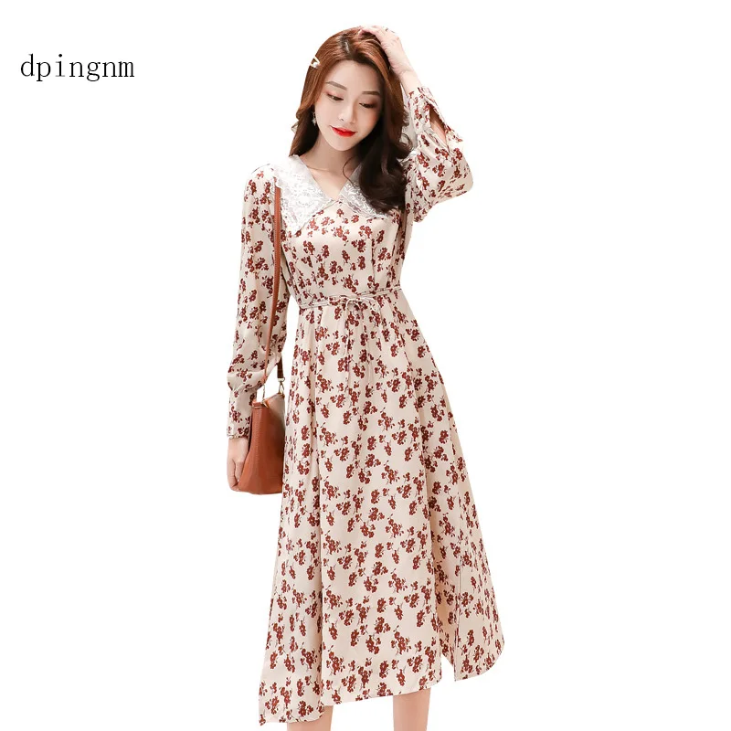2019 New Women Spring Print Dresses Spring Summer Long Sleeve Chiffon Dress Casual High Waist Ruffles Sleeve Dress Female
2019 New Women Spring Print Dresses Spring Summer Long Sleeve Chiffon Dress Casual High Waist Ruffles Sleeve Dress Female