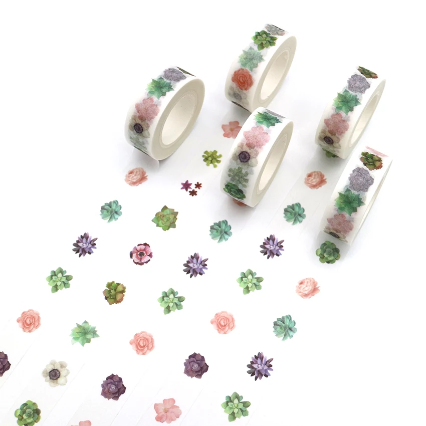 1 PCS Creative kawai Succulent Plants Washi Tape DIY Decorative Tape Color Paper Office Adhesive Stationery Masking Tape Sticker
1 PCS Creative kawai Succulent Plants Washi Tape DIY Decorative Tape Color Paper Office Adhesive Stationery Masking Tape Sticker