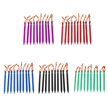 10Pcs Aluminum Alloy Tent Pegs 18cm Ground Nail Stake with Rope For Camping Ultralight Awning Tent Accessories Equipment
10Pcs Aluminum Alloy Tent Pegs 18cm Ground Nail Stake with Rope For Camping Ultralight Awning Tent Accessories Equipment