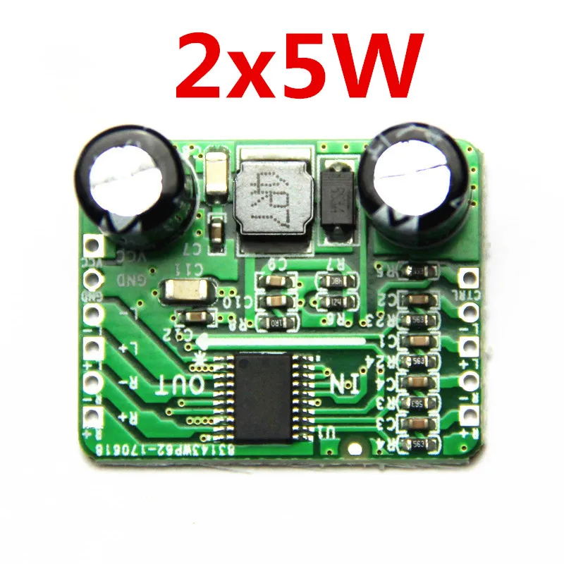 Digital Power Amplifier Board Class D 2x5W Dual HT8698 Differential Input 2.5-5.5V Boost Adjustable
Digital Power Amplifier Board Class D 2x5W Dual HT8698 Differential Input 2.5-5.5V Boost Adjustable