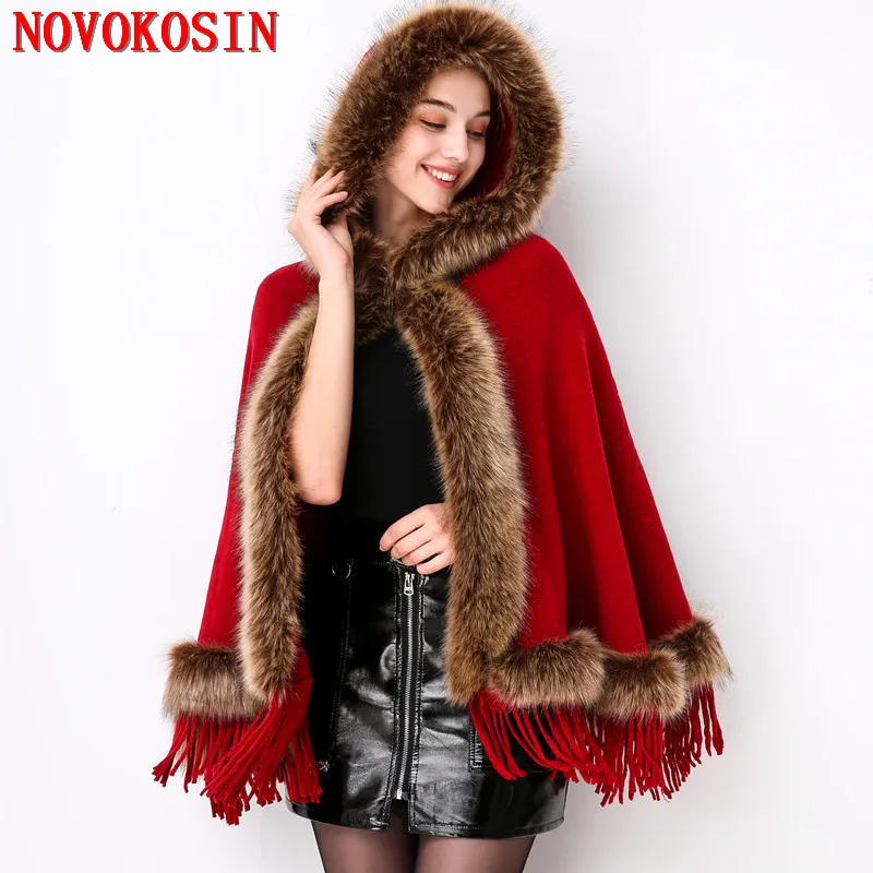 SC293 2018 Sample Winter Warm Fake Fur Long Knitted Tassel Poncho Autumn Cashmere Sweater Women European Cardigan Coat With Hat
SC293 2018 Sample Winter Warm Fake Fur Long Knitted Tassel Poncho Autumn Cashmere Sweater Women European Cardigan Coat With Hat