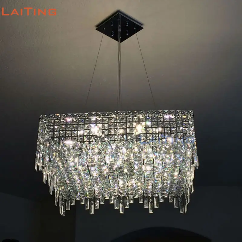 LAITING Modern Rectangular Chandeliers Dining Room Illumination Lighting Square Crystal Chandelier +Free Shipping
LAITING Modern Rectangular Chandeliers Dining Room Illumination Lighting Square Crystal Chandelier +Free Shipping