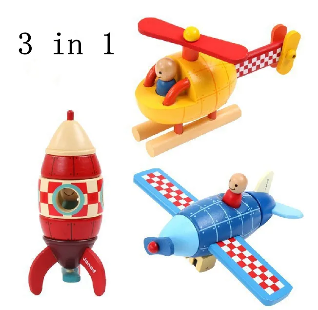 Free Shipping!3 in 1 Janod Wooden Magnetic Combined Baby Educational Toy Blue Plane Red Rocket Yellow Helicopte Block Toys
Free Shipping!3 in 1 Janod Wooden Magnetic Combined Baby Educational Toy Blue Plane Red Rocket Yellow Helicopte Block Toys