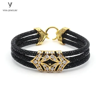 Luxury Three Round Stingray 925 Silver Bracelet Men Sterling Silver Bracelet Genuine Stingray Leather Bracelets Men Watch Gift
Luxury Three Round Stingray 925 Silver Bracelet Men Sterling Silver Bracelet Genuine Stingray Leather Bracelets Men Watch Gift