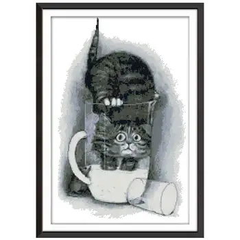 oneroom Greedy cat counted Cross Stitch 11CT 14CT Cross Stitch Set Wholesale DIY Animals Cross-stitch Kit Embroidery Needlework 
oneroom Greedy cat counted Cross Stitch 11CT 14CT Cross Stitch Set Wholesale DIY Animals Cross-stitch Kit Embroidery Needlework