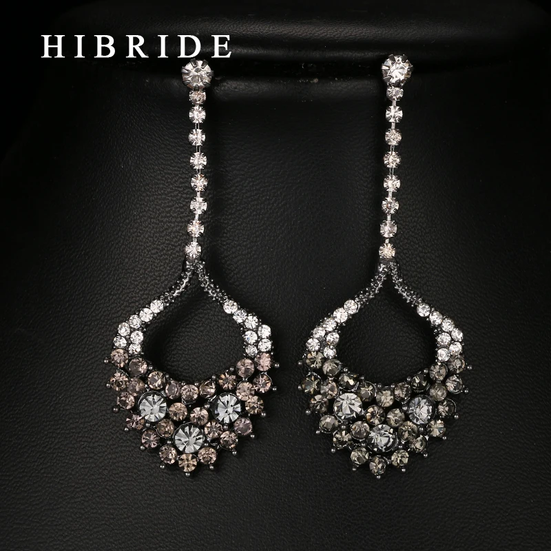 Black Gun Plated Dangle Earrings for Woman Trendy Rhinestone Crystal Woman Earrings Jewelry For Party Gifts HIBRIDE E-243
Black Gun Plated Dangle Earrings for Woman Trendy Rhinestone Crystal Woman Earrings Jewelry For Party Gifts HIBRIDE E-243