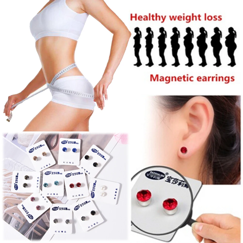 1 пара магнитные серьги гвоздики для похудения|weight loss|weight loss earringloss weight |