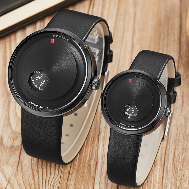 Women Men Watch Blue Leather Simple Style Unique Turntable Design Creative Couple Lover Quartz Wrist Watches Clock 2019 Fashion
Women Men Watch Blue Leather Simple Style Unique Turntable Design Creative Couple Lover Quartz Wrist Watches Clock 2019 Fashion