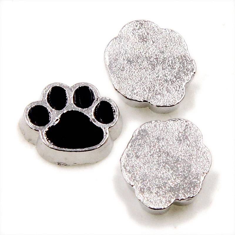 Black Dog Paw Footprints Floating Charms For Living Memory Glass Floating Locket Pendants Necklace DIY Accessories 10pcs/lot
Black Dog Paw Footprints Floating Charms For Living Memory Glass Floating Locket Pendants Necklace DIY Accessories 10pcs/lot