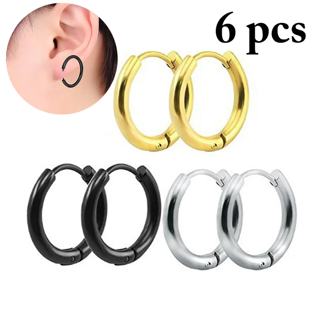 3 Pairs Classic Punk Round Stainless steel Hoop Earrings Circle Earrings for Women Men Hoop Earrings Piercings Jewelry
3 Pairs Classic Punk Round Stainless steel Hoop Earrings Circle Earrings for Women Men Hoop Earrings Piercings Jewelry