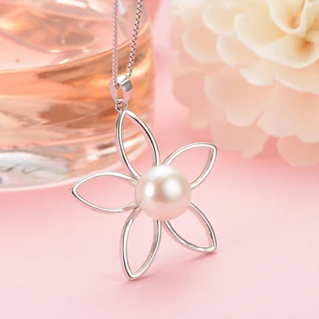 gNpearl Nice Natural White Freshwater Pearl Necklace 925 Silver Trendy Style Pendant Necklaces Gift Flower
gNpearl Nice Natural White Freshwater Pearl Necklace 925 Silver Trendy Style Pendant Necklaces Gift Flower