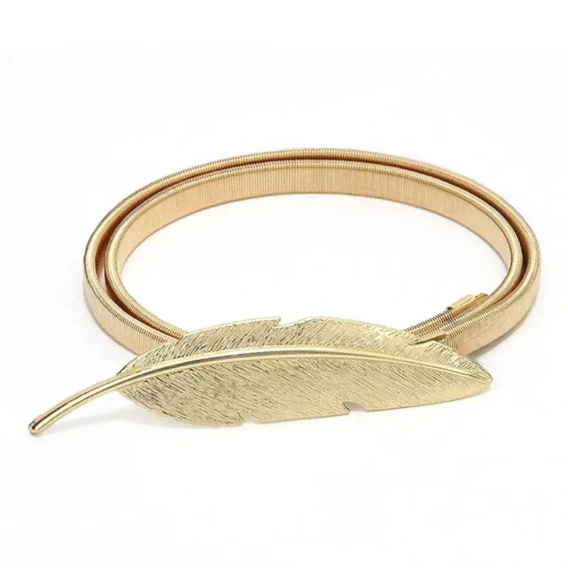 Womens Metal Stretch Elastic Chain Vintage Big Leaf Shape Interlocking Buckle Waistband Glitter Gold Thin Waist Belt
Womens Metal Stretch Elastic Chain Vintage Big Leaf Shape Interlocking Buckle Waistband Glitter Gold Thin Waist Belt