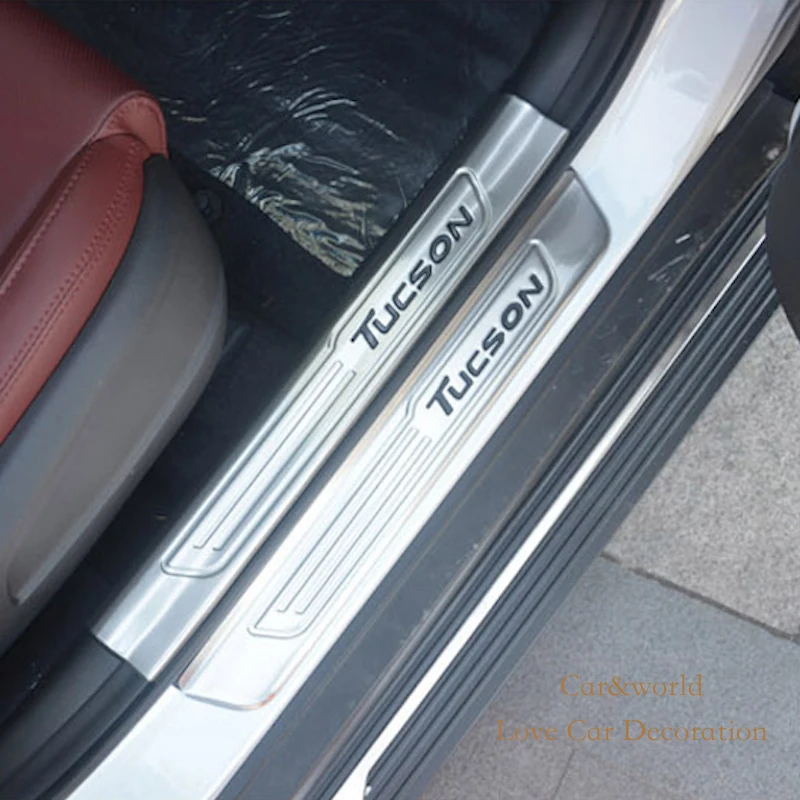 For Hyundai Tucson 2015 2016 2017 Internal External Stainless Steel Scuff Plate Door Sill Cover Pedal Trim Car Accessories
For Hyundai Tucson 2015 2016 2017 Internal External Stainless Steel Scuff Plate Door Sill Cover Pedal Trim Car Accessories