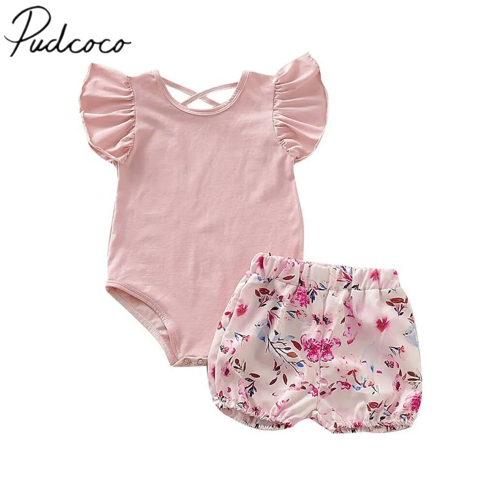 2019 Baby Summer Clothing Infant Kid Baby Girl 2PCS Clothes Solid Romper Tops Shirts +Flower PP Shorts Pants Casual Outfits
2019 Baby Summer Clothing Infant Kid Baby Girl 2PCS Clothes Solid Romper Tops Shirts +Flower PP Shorts Pants Casual Outfits