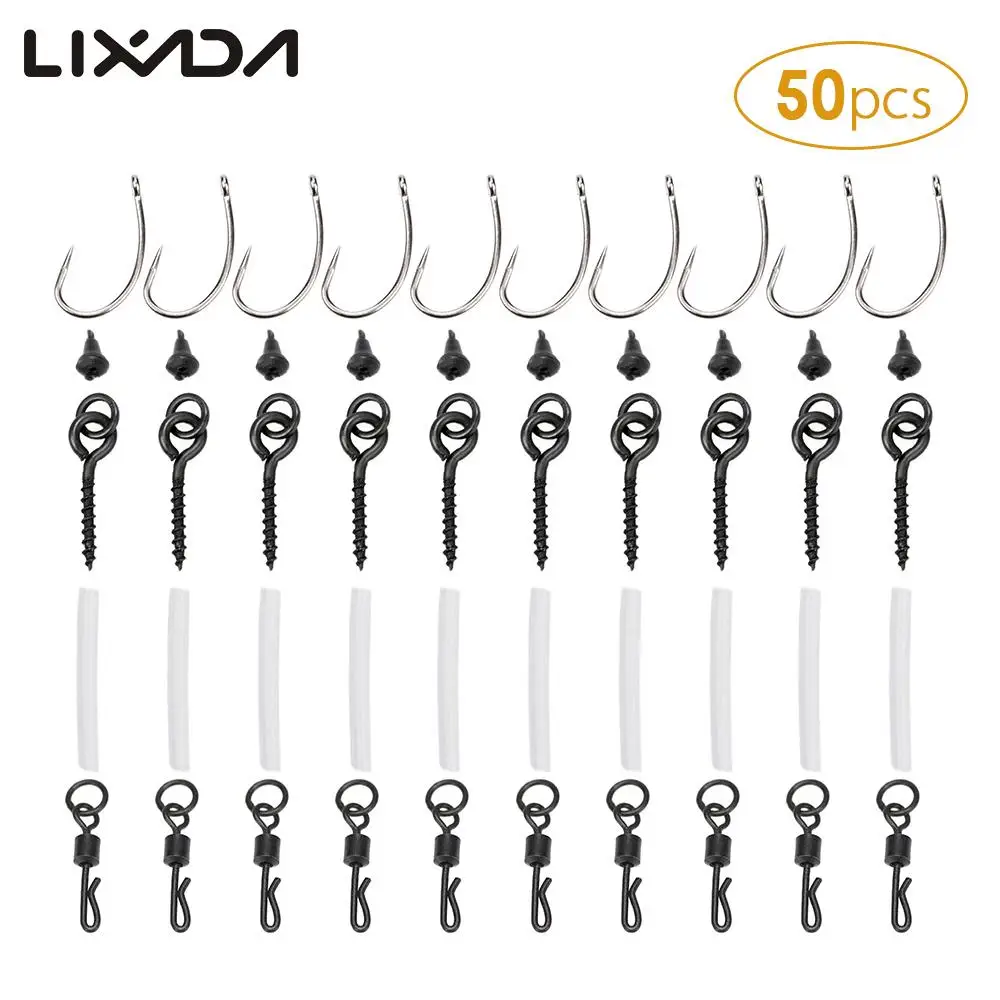 30/50pcs/lot Carp Hook Quick Change Ring Swivels Anti Tangle Sleeves Nuts Blocks Fishing Tackle Fishing Accessories
30/50pcs/lot Carp Hook Quick Change Ring Swivels Anti Tangle Sleeves Nuts Blocks Fishing Tackle Fishing Accessories