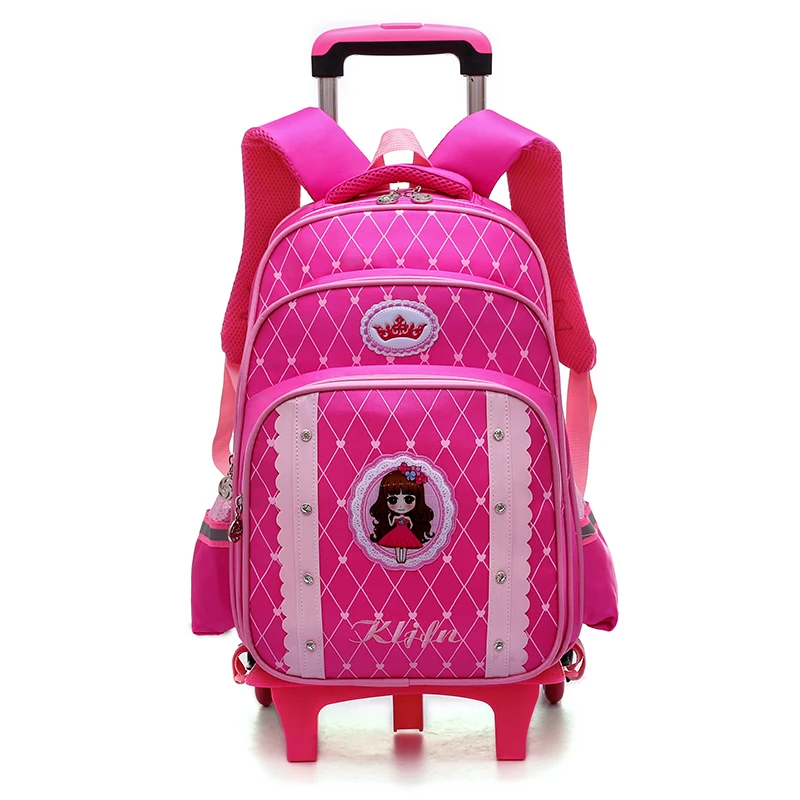 New High Quality girl Trolley schoolbag 6 wheels Climbing stairs children school bags travel luggage rolling Cartoon schoolbag
New High Quality girl Trolley schoolbag 6 wheels Climbing stairs children school bags travel luggage rolling Cartoon schoolbag