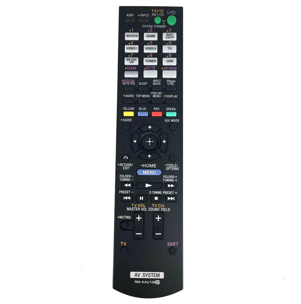 148934512 Remote Control RM-AAU106 for Sony STR-DH830 STR-DH720 STR-DH720HP STR-DH730 STR-DH830
148934512 Remote Control RM-AAU106 for Sony STR-DH830 STR-DH720 STR-DH720HP STR-DH730 STR-DH830