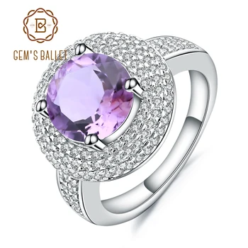 Gem's Ballet 2.66Ct Natural Amethyst Gemstone Ring 925 Sterling Silver Engagement Cocktail Rings For Women Fine Jewelry
Gem's Ballet 2.66Ct Natural Amethyst Gemstone Ring 925 Sterling Silver Engagement Cocktail Rings For Women Fine Jewelry