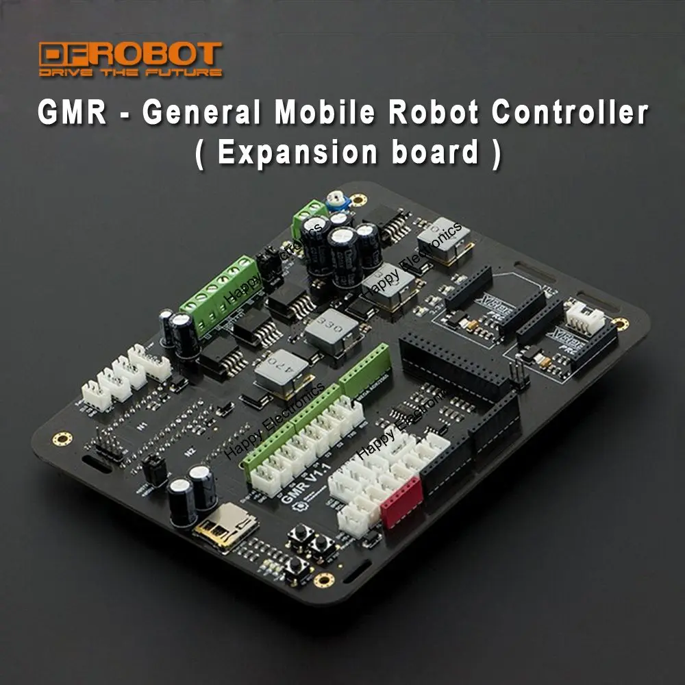 DFRobot GMR General Mobile Robot controller V1.3, 3V / 5V DC Support 2 Nano and 1 Mega / Mega ADK for Home Care Robot Platforms
DFRobot GMR General Mobile Robot controller V1.3, 3V / 5V DC Support 2 Nano and 1 Mega / Mega ADK for Home Care Robot Platforms