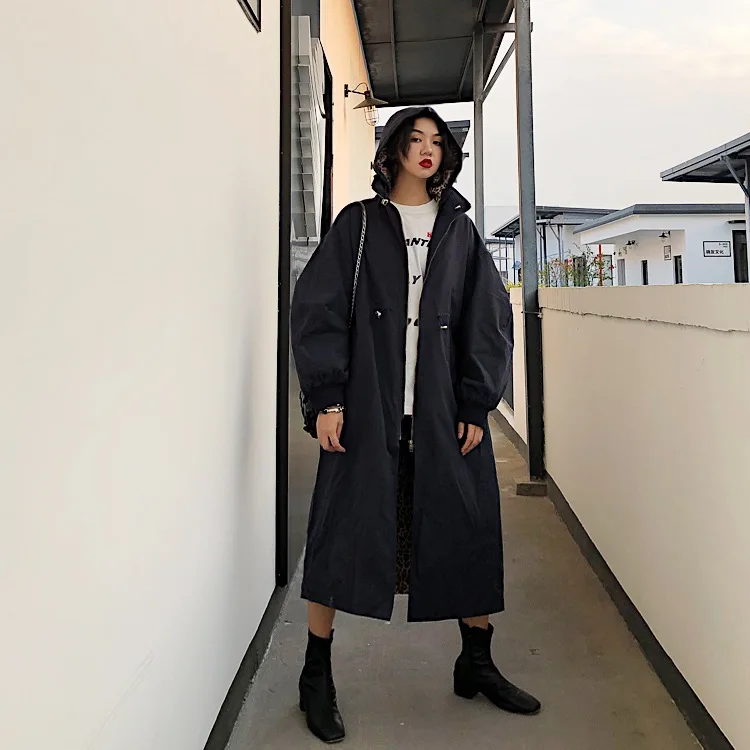 Jasmine Chao long cap BF leopard pattern stitching rope loose large size long coat trench coats
Jasmine Chao long cap BF leopard pattern stitching rope loose large size long coat trench coats