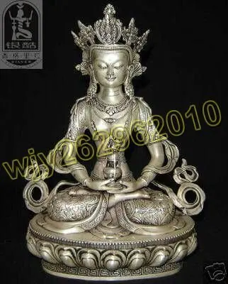 18.5cm Exquisite Tibetan silver statue of Medicine Buddha free shipping tools wedding Decoration Brass Bronze
18.5cm Exquisite Tibetan silver statue of Medicine Buddha free shipping tools wedding Decoration Brass Bronze