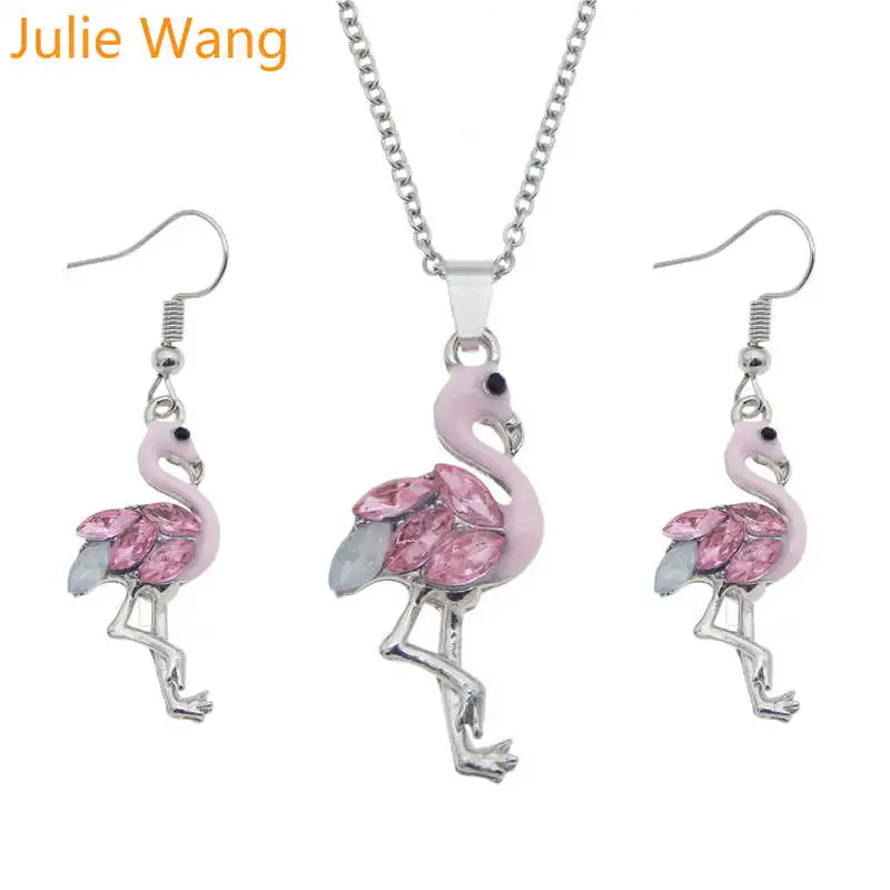 Julie Wang Trendy Silver Flamingo Necklace Pendants Rhinestone Earrings Alloy Jewelry Sets Fashion Women Choker Party Gifts
Julie Wang Trendy Silver Flamingo Necklace Pendants Rhinestone Earrings Alloy Jewelry Sets Fashion Women Choker Party Gifts