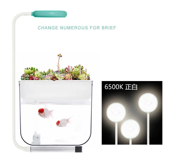 

360 Degree Angle Adjustable 6500k USB Charge Mini Nano LED Light Aquarium Fish Tank Water for Plant Grow