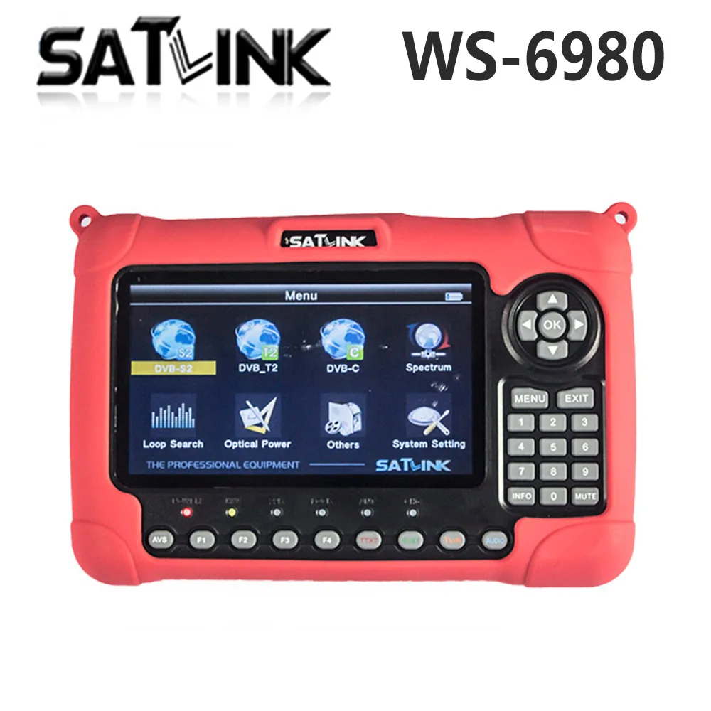 

Satlink WS-6980 DVB-S2 DVB-T/T2 DVB-C Combo 7 inch HD LCD Screen Digital Satellite Meter Spectrum Analyzer constellation Finder