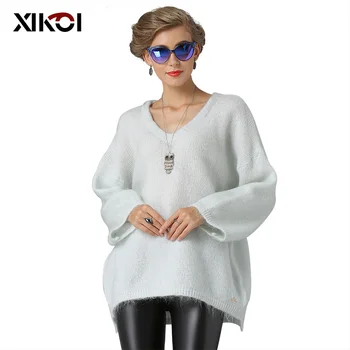 XIKOI Christmas Women Sweater Fashion Casual V-Neck Woman Sweaters And Pullover Solid Thick Winter Knitted Sweater
XIKOI Christmas Women Sweater Fashion Casual V-Neck Woman Sweaters And Pullover Solid Thick Winter Knitted Sweater
