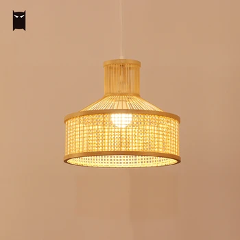 Hand Weaving Bamboo Wicker Rattan Pendant Light Fixture Creative Contemporary Scandinavian Hang Ceiling Lamp Design Tatami Room
Hand Weaving Bamboo Wicker Rattan Pendant Light Fixture Creative Contemporary Scandinavian Hang Ceiling Lamp Design Tatami Room