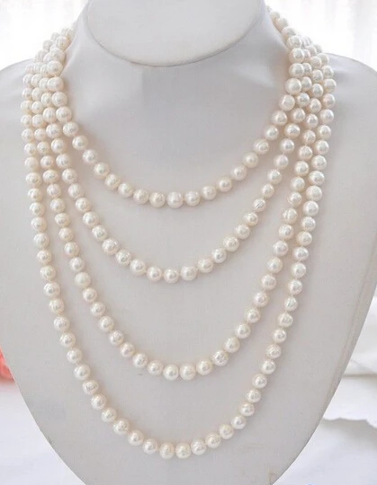 FREE SHIPPING P3305 Long 80" 9mm white round Freshwater cultured pearl necklace
FREE SHIPPING P3305 Long 80" 9mm white round Freshwater cultured pearl necklace
